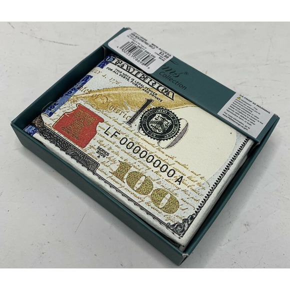 NWT TEMS Collection $100 Print Bill Fold Wallet - Picture 1 of 9